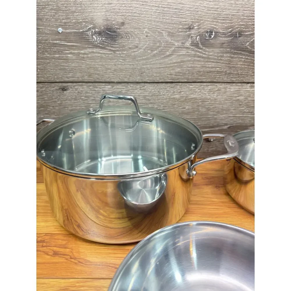 All Clad Emeril Copper Core 2 qt Pan +6 qt stock pot + 8
